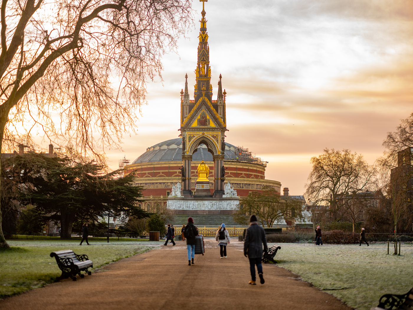 View along Lancaster Walk to the Albert Memorial