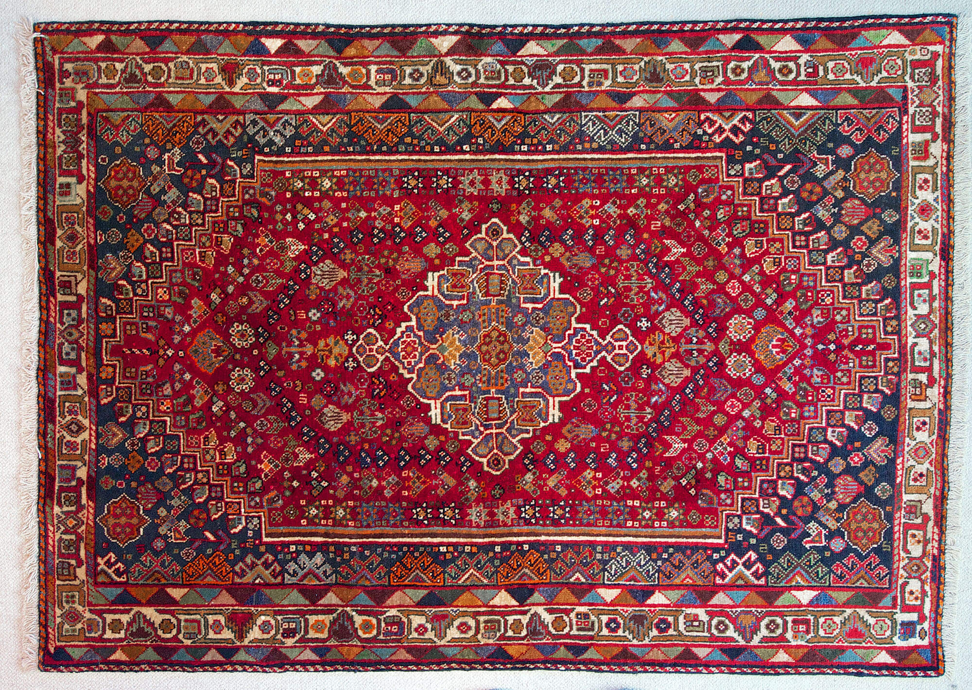 Persian carpet dyed with natural madder