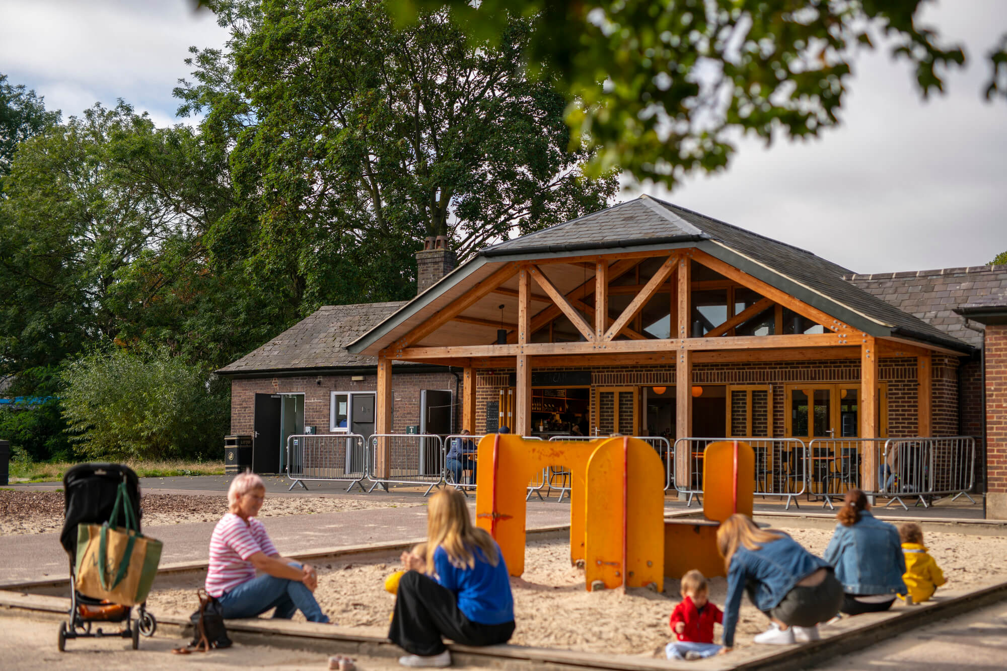 Children's sandpit outside the Primrose Hill Café