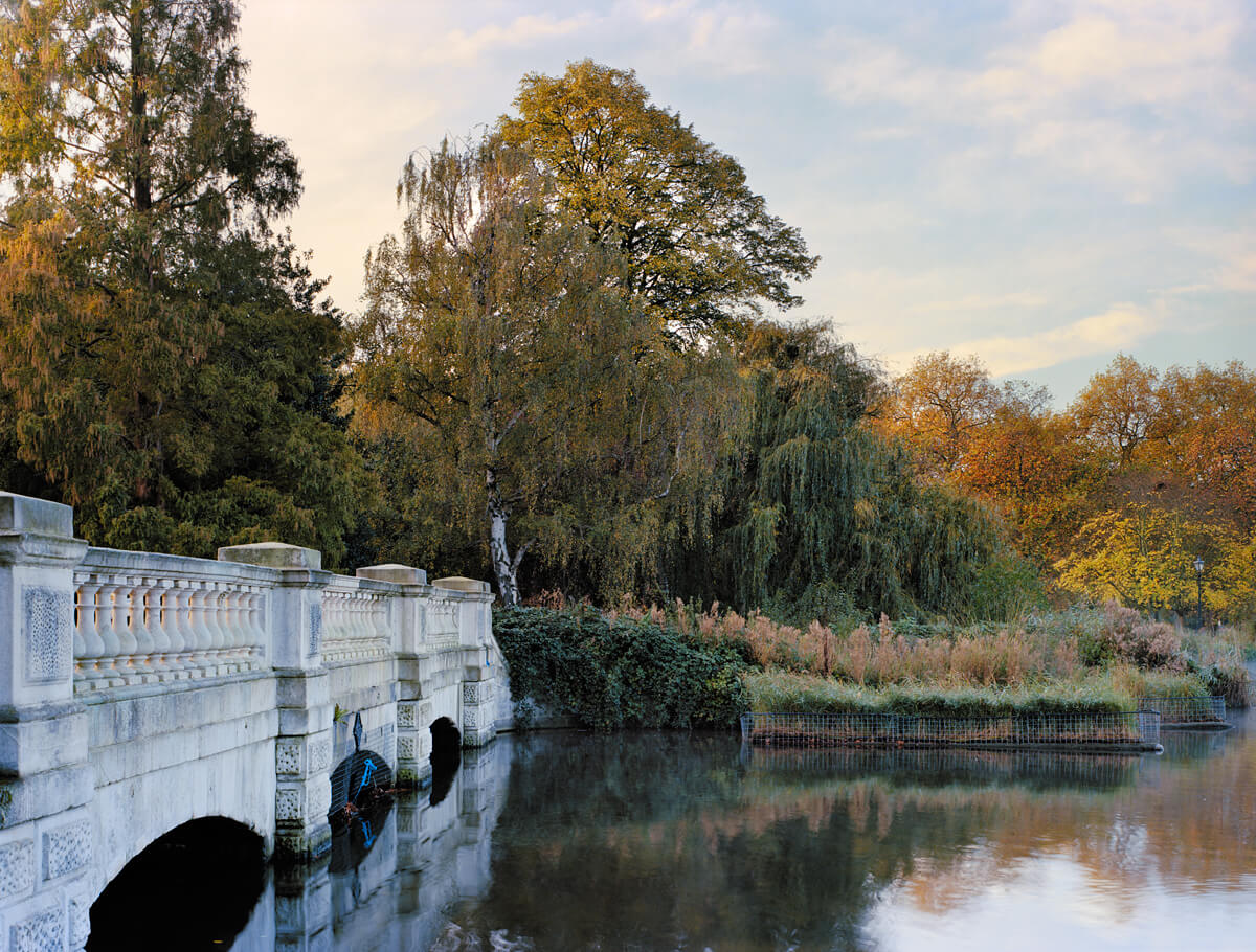 At The Dell Bridge the water from The Serpentine heads underground to The Thames