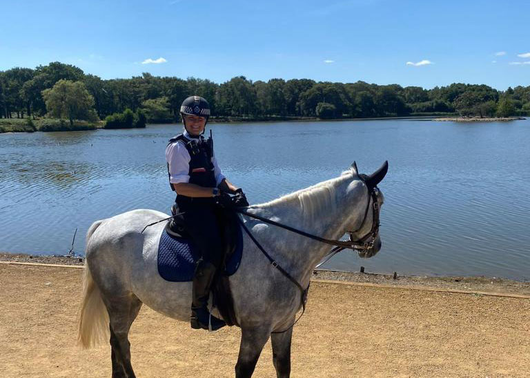 Police officer on horseback