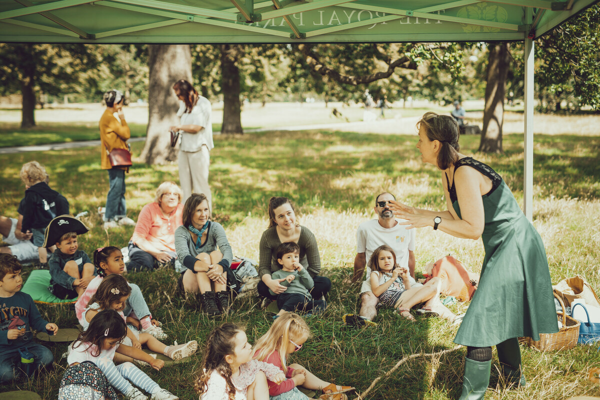 storytelling at discovery days in Hyde Park