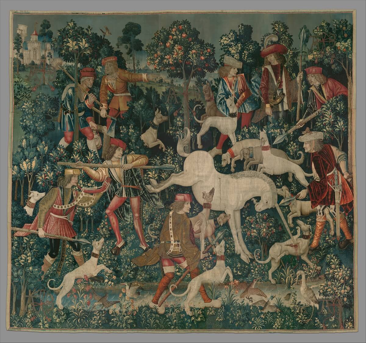The Unicorn Defends Himself, from the Unicorn Tapestries (1495-1505) 