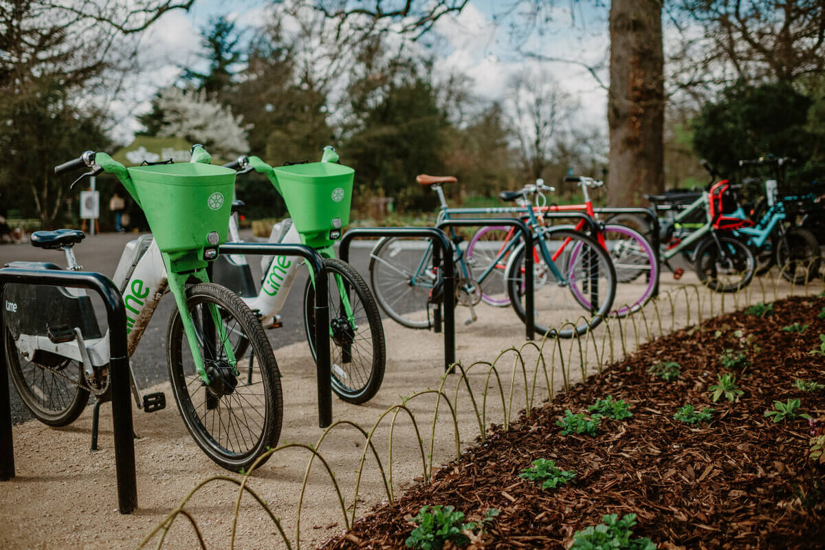 Bike parking at the Ignatius Sancho Café