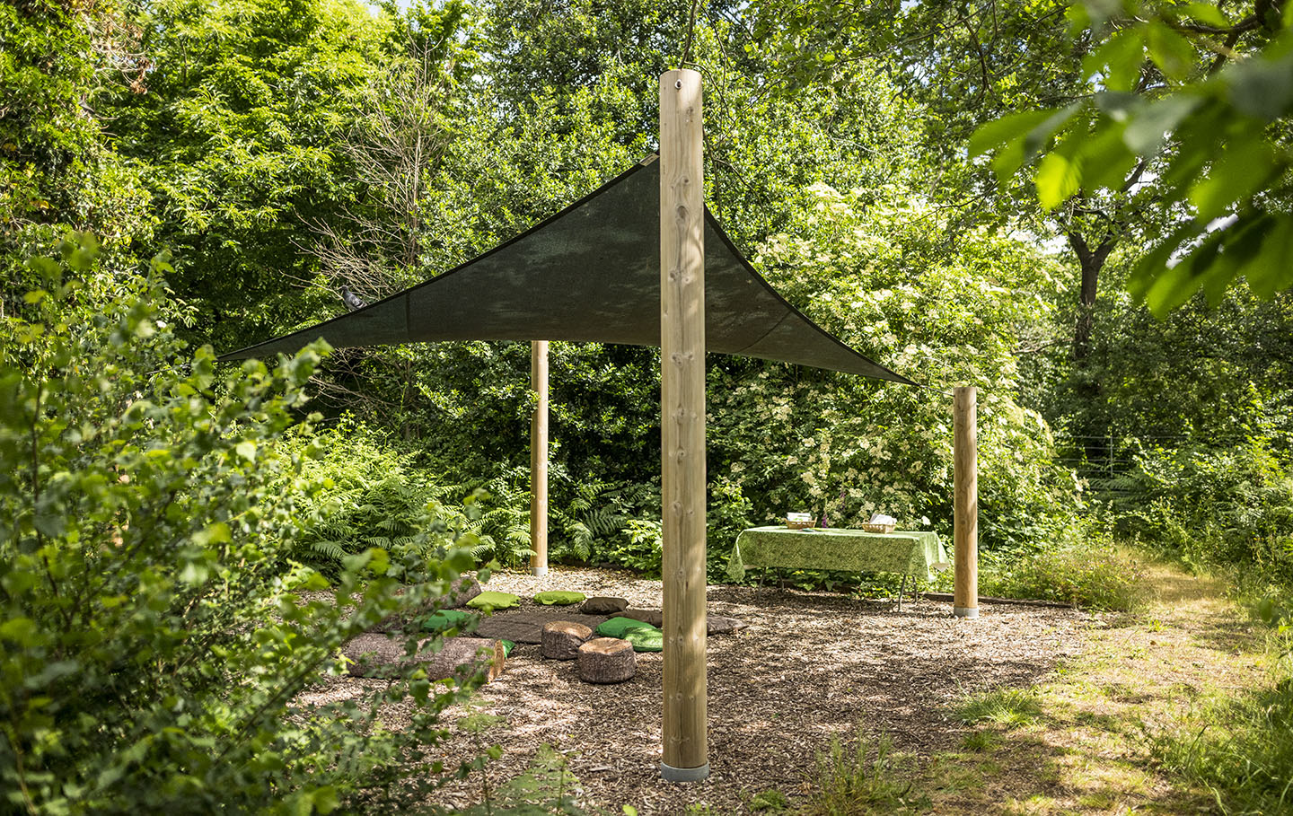 Covered space in the Learning Centre garden