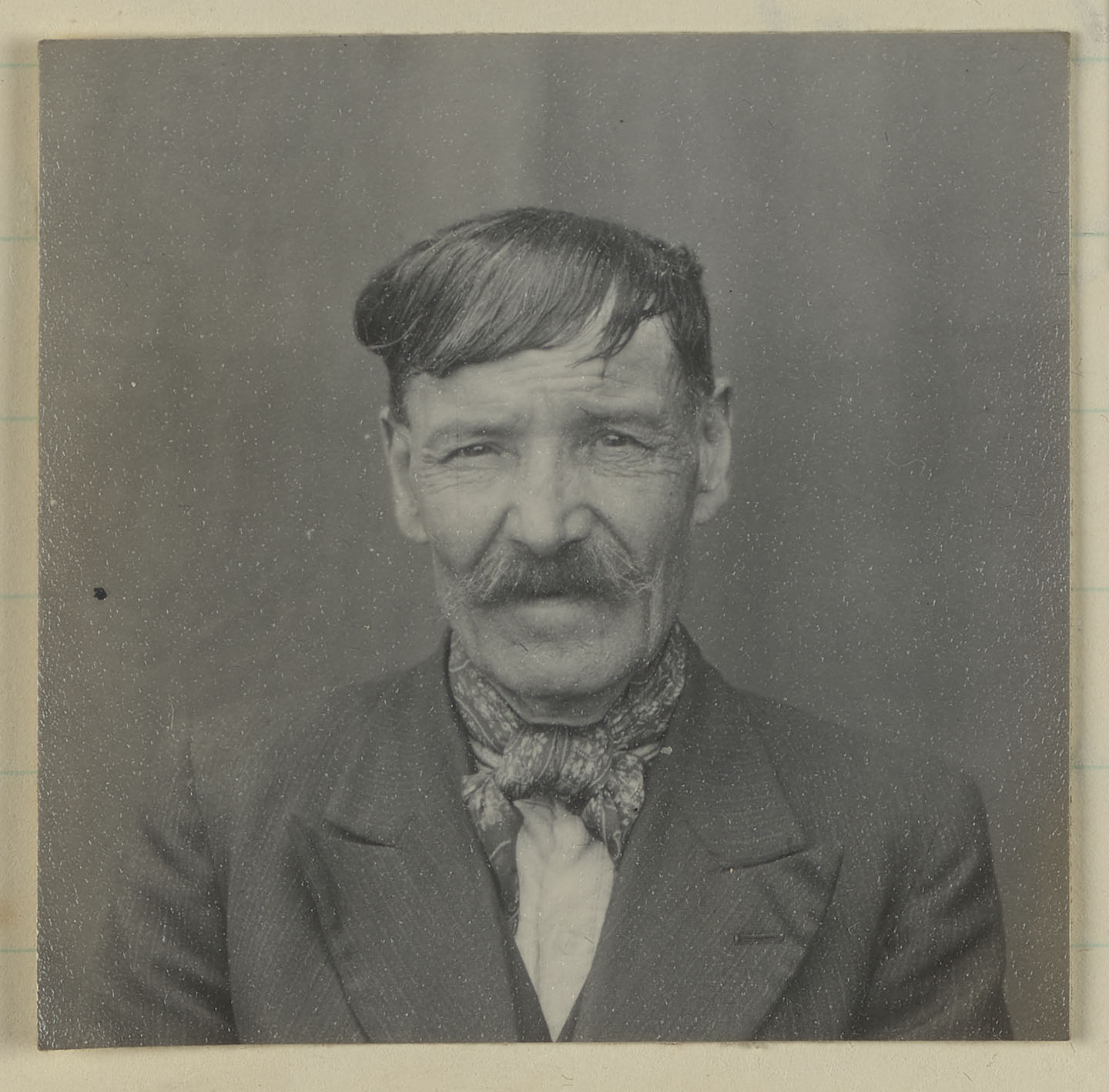 Black and white photograph of Mr Thurlow, gardener at the Observatory Garden