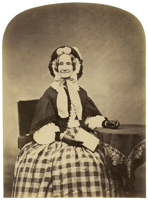 Black and white portrait photograph of Lady Richarda Airy, 1860