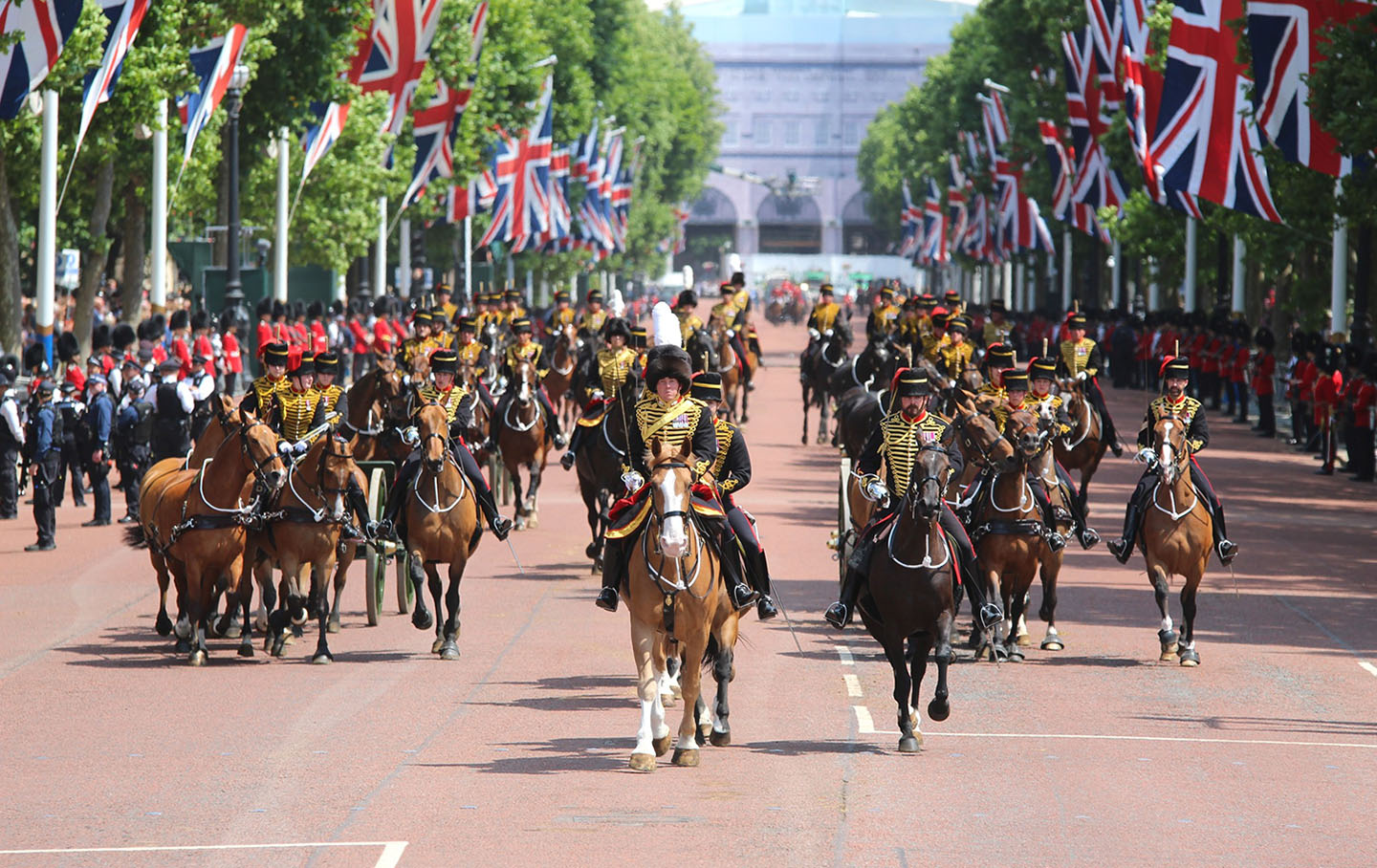 British Household Cavalry at Trooping the Colour on The Mall
