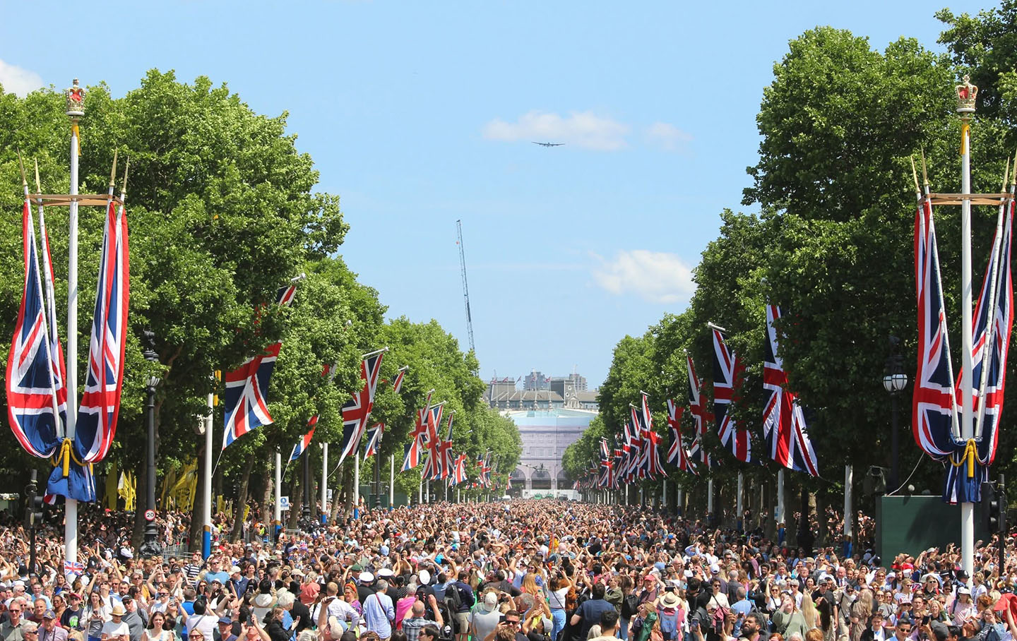 Trooping the Colour ceremonial parade on The Mall
