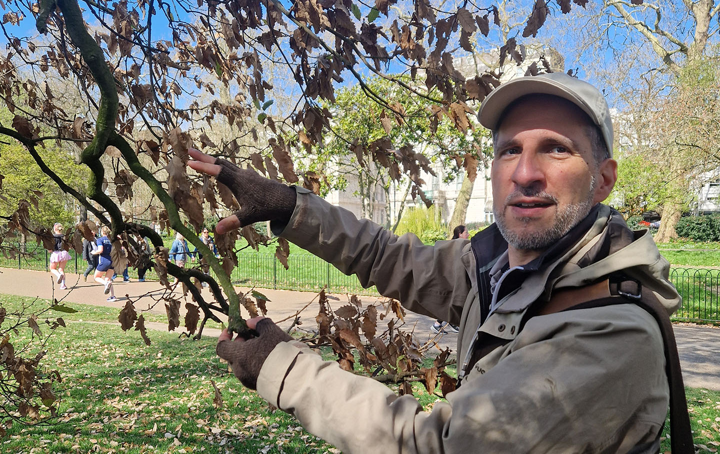 Dr. Anthony Speca on a lichen walk