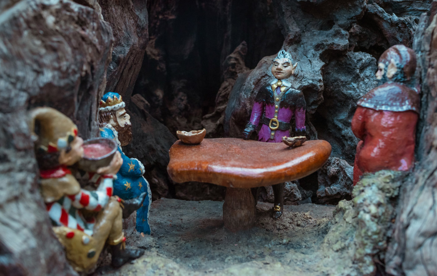 Elfin Oak figures after restoration