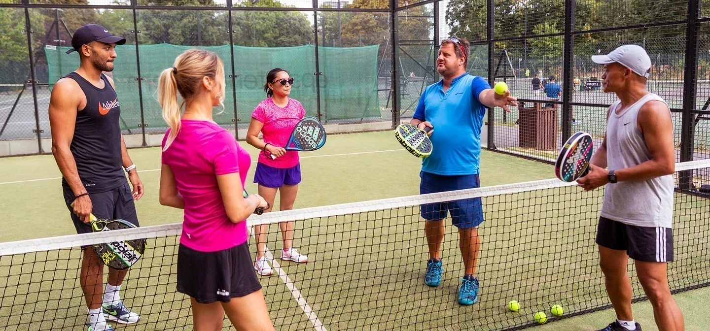 Padel players at Park Sports The Regent's Park
