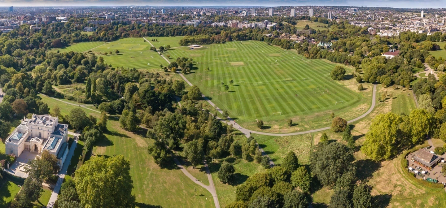 Sports pitches by The Hub