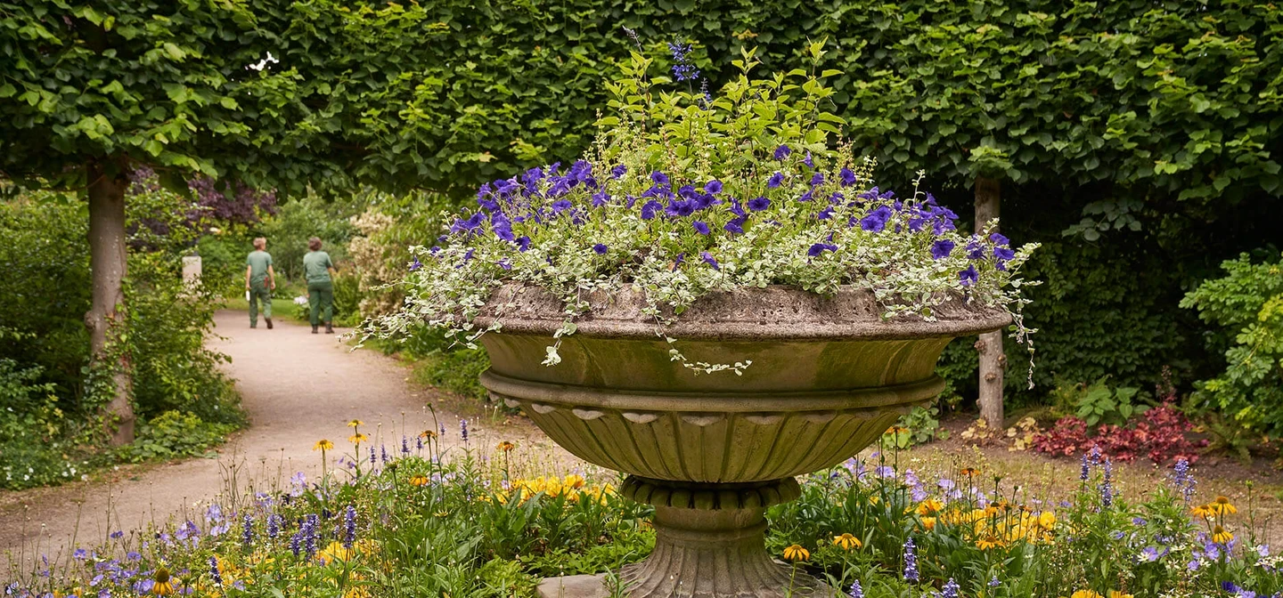 Flowerbed in St. John's Lodge Garden in The Regent's Park