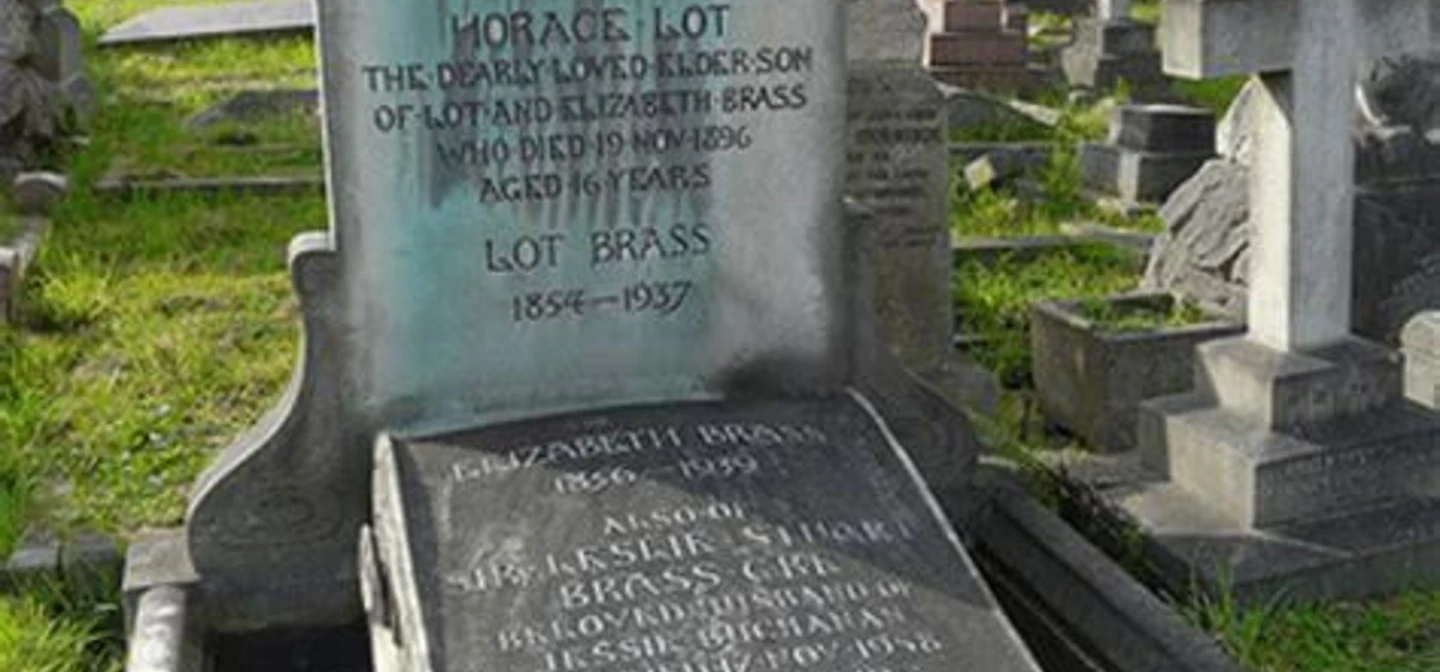 The Brass family tomb has been Grade II listed by Historic England for its unusual art nouveau-influenced style and sculptural panel.