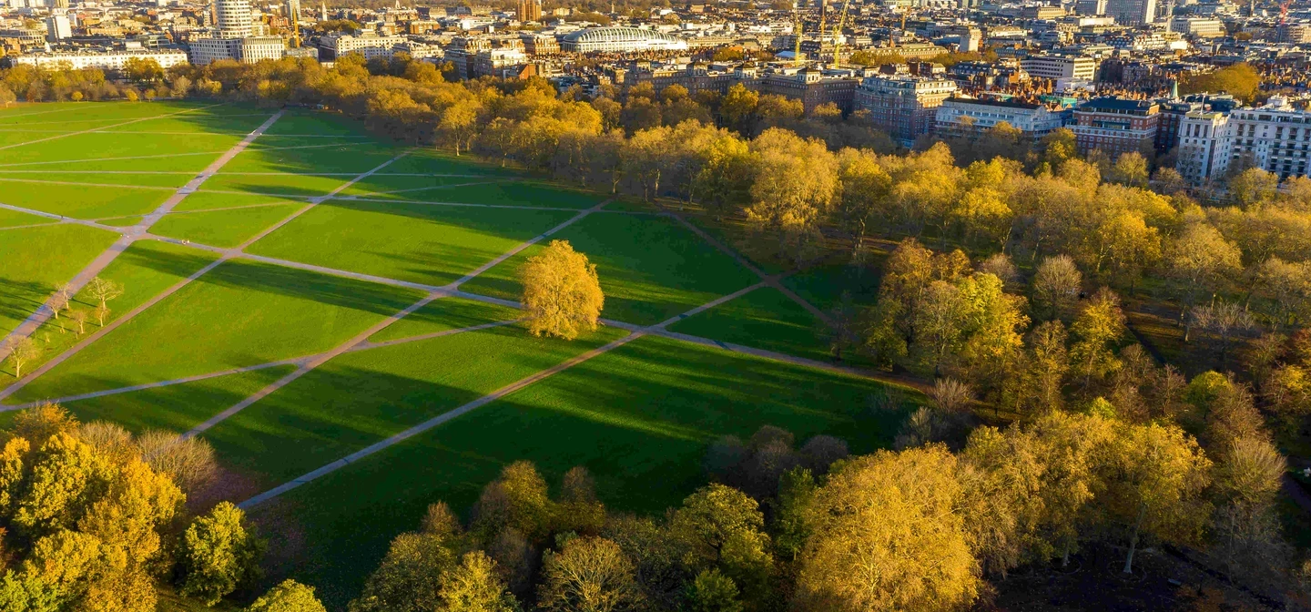 View of Hyde Park from the air