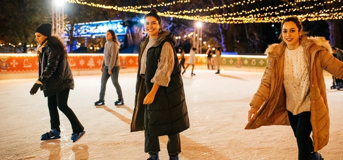 Ice skating at Winter Wonderland