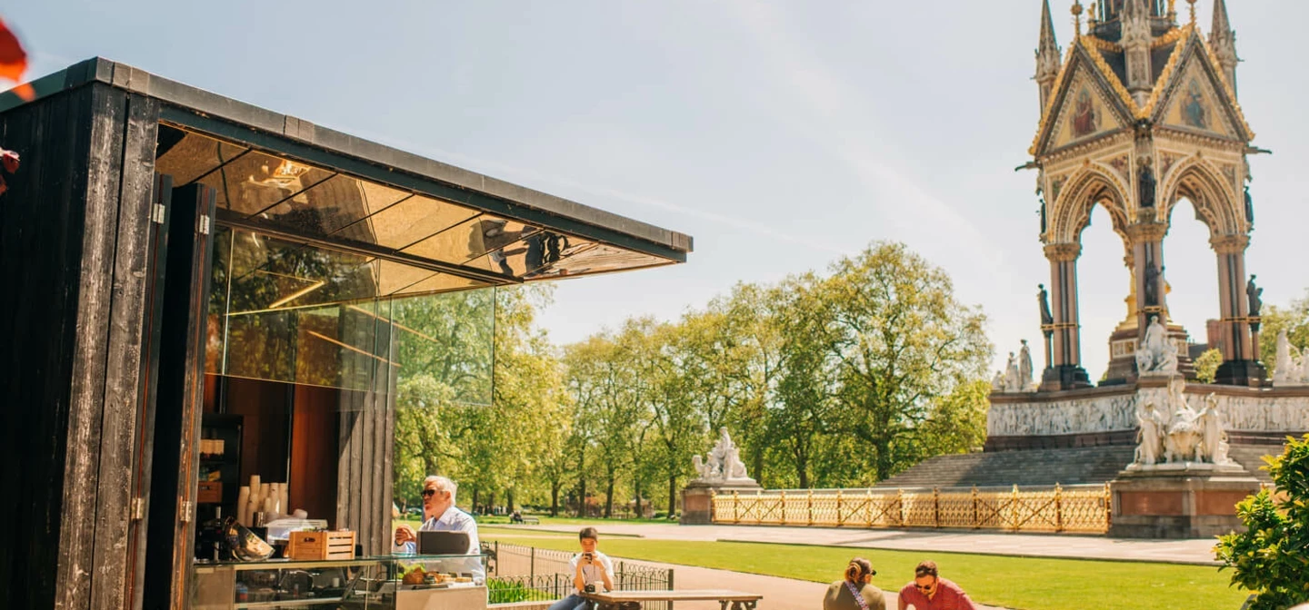 Albert Memorial kiosk in spring