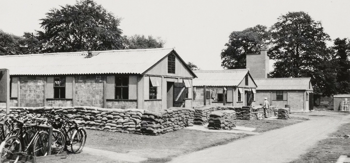 Brick buildings in Camp Griffiss, Bushy Park