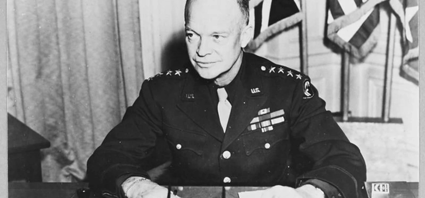 General Eisenhower at his desk