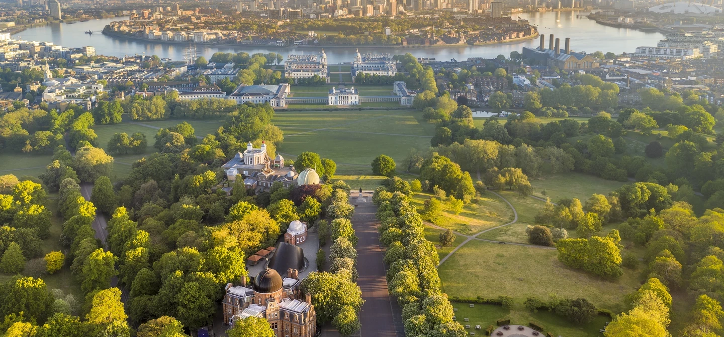 Aerial photograph of Greenwich Park