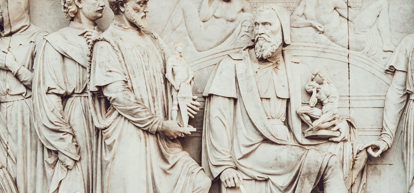 Close-up of stone carvings on the Albert Memorial