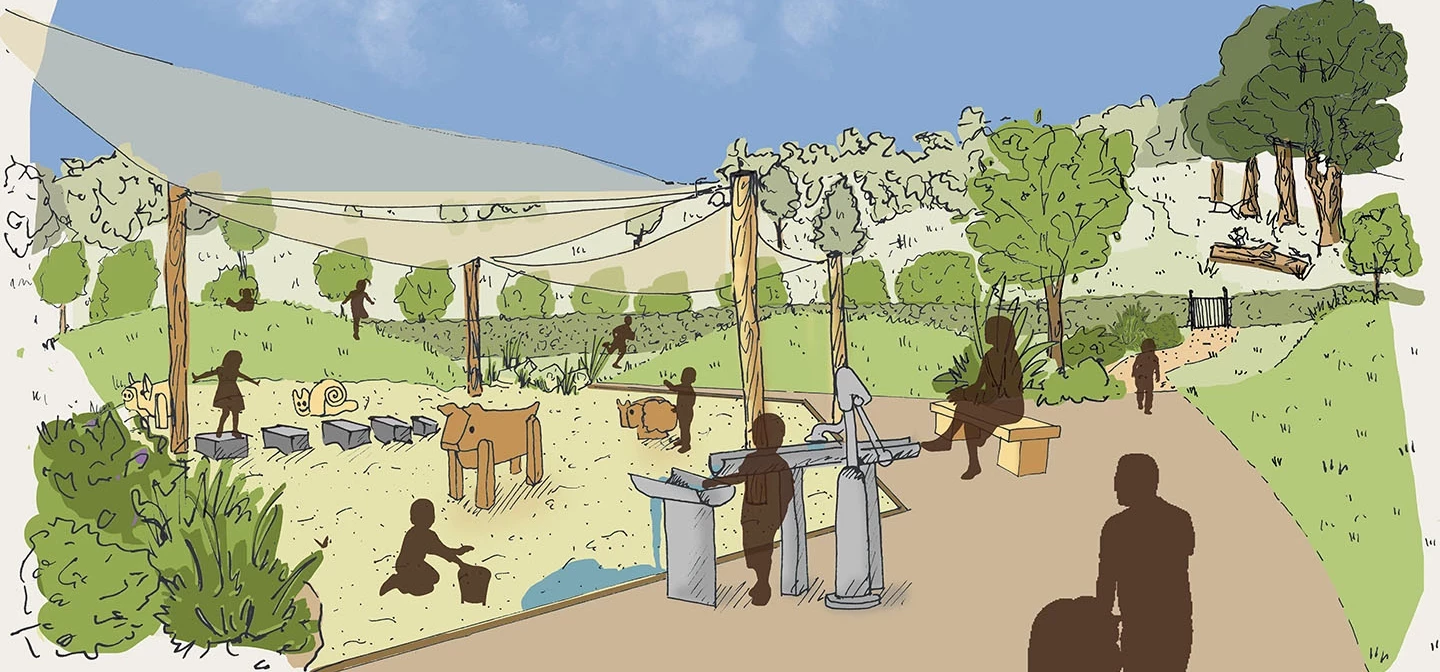 Sketch plan of new playground