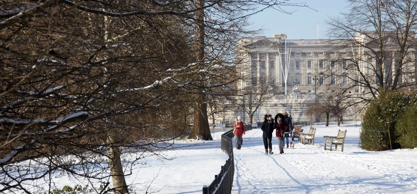 St James's Park snowy path 