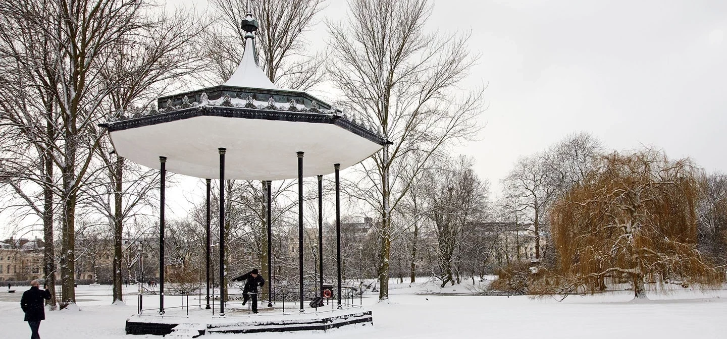 Bandstand in the snow