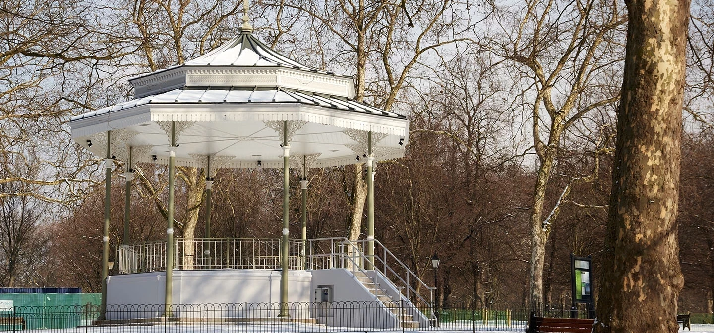 Bandstand in the snow