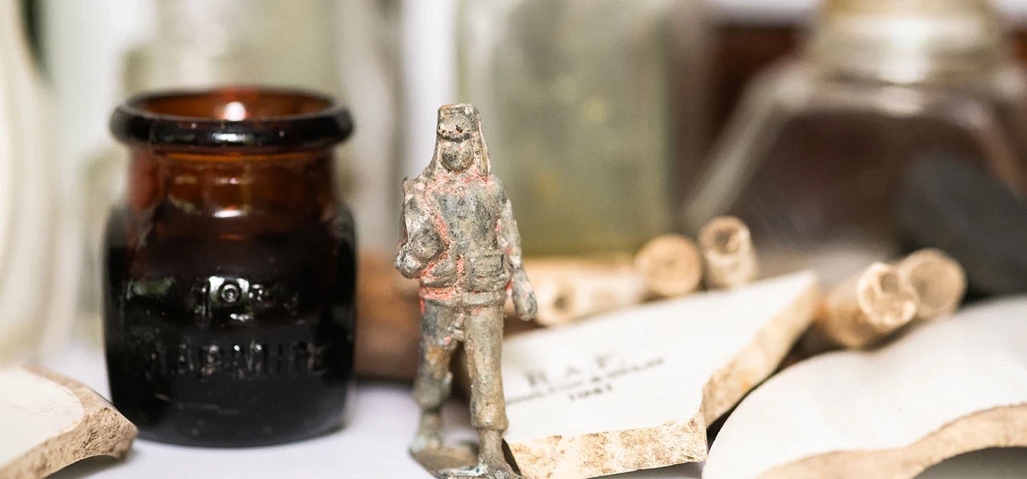 Various items found on archaeological digs
