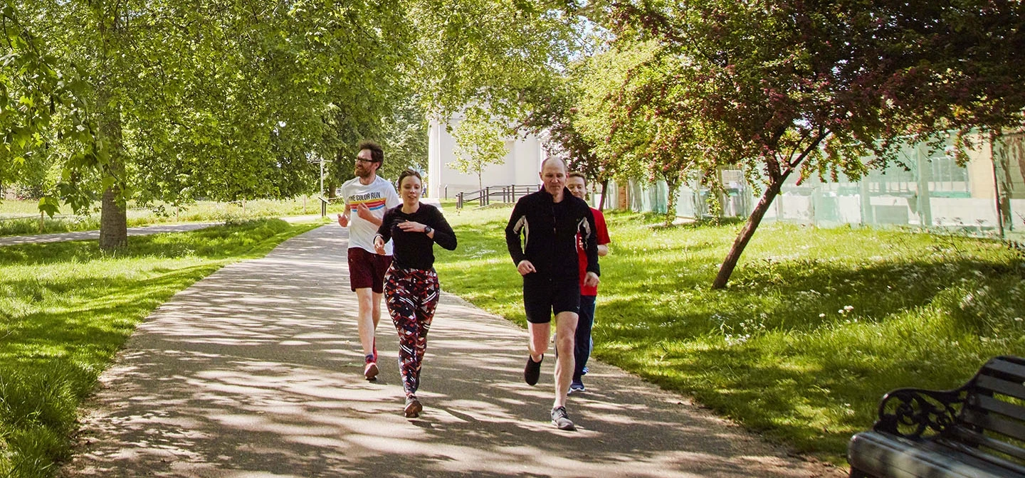 Runners in the park