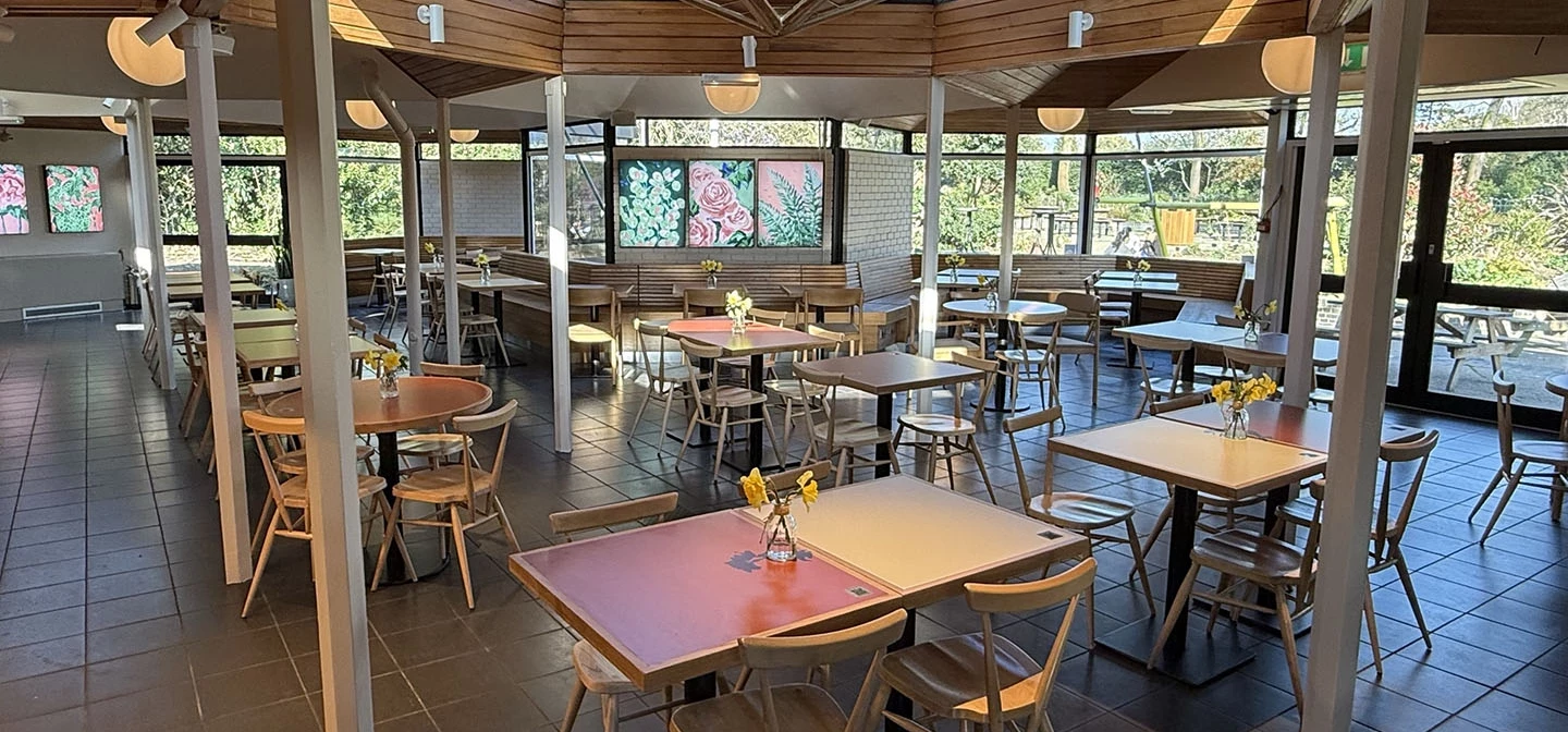 Tables and chairs inside Regent's Bar & Kitchen