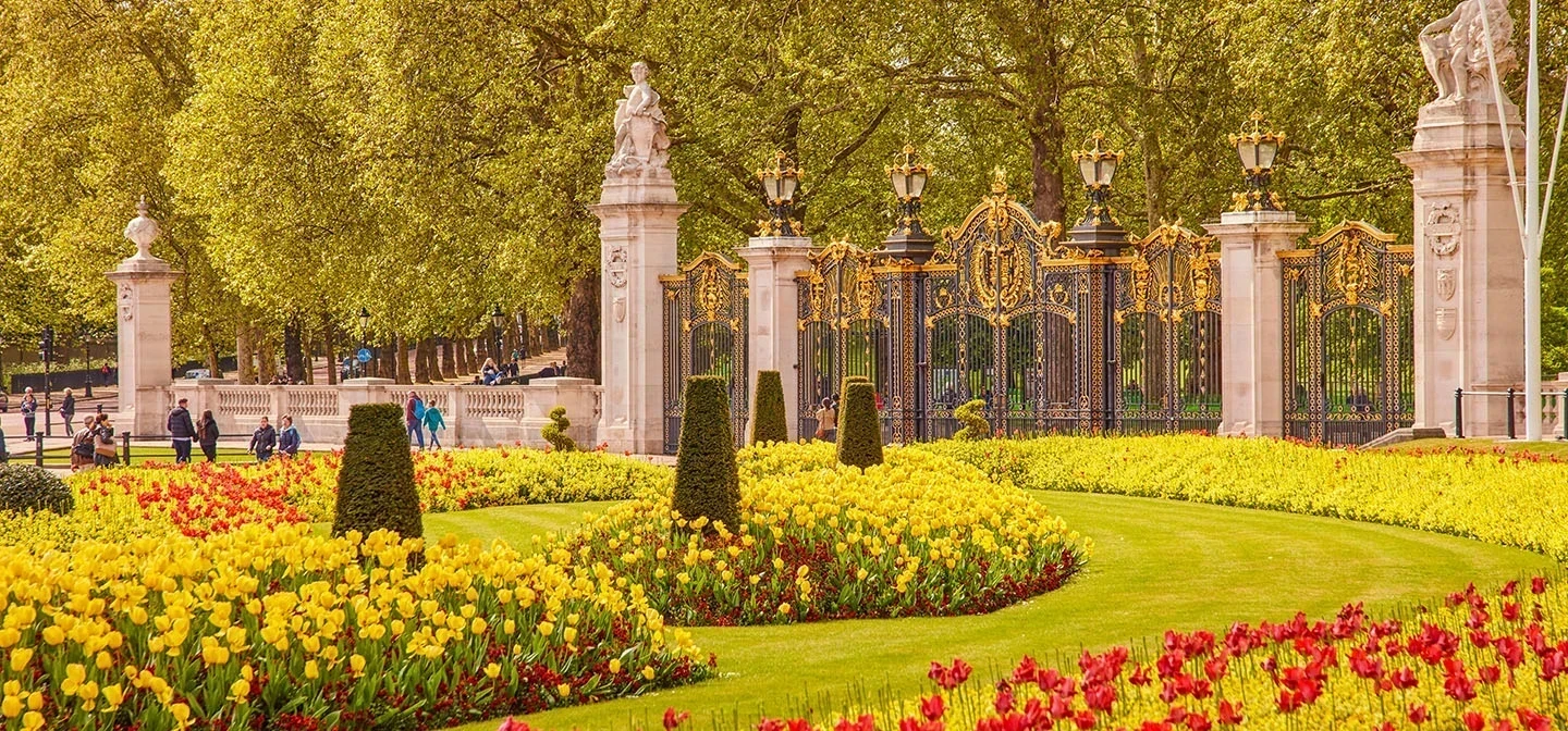 Flower beds in front of Canada Gate