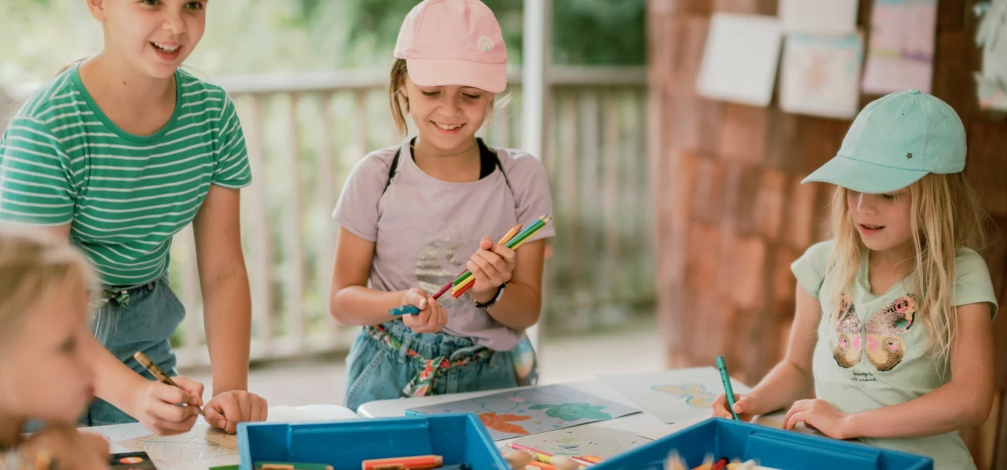 Children taking part in arts and crafts at Discovery Day in Hyde Park