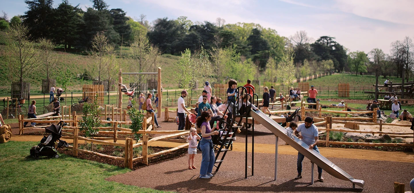 Families enjoying Petersham Gate Playground