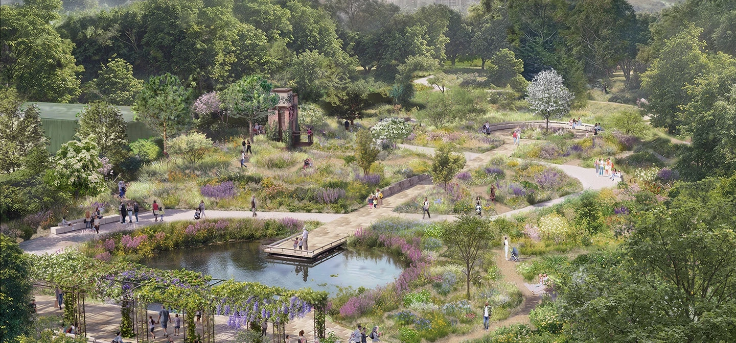 Concept art showing The Queen Elizabeth II Garden