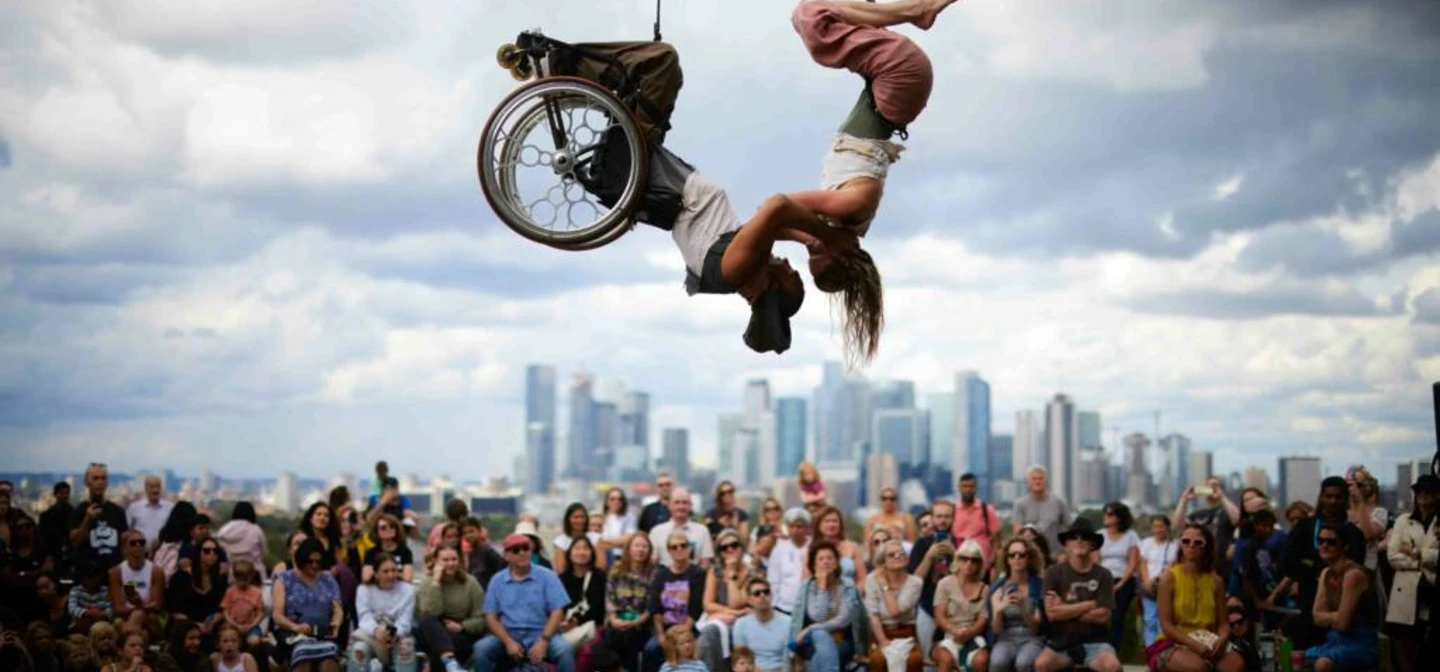 Performers at the Greenwich Festival in Greenwich Park
