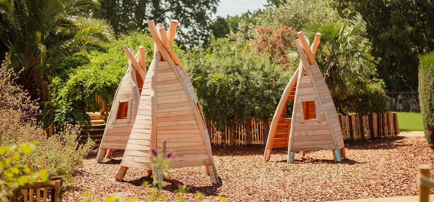 New wooden play wigwams