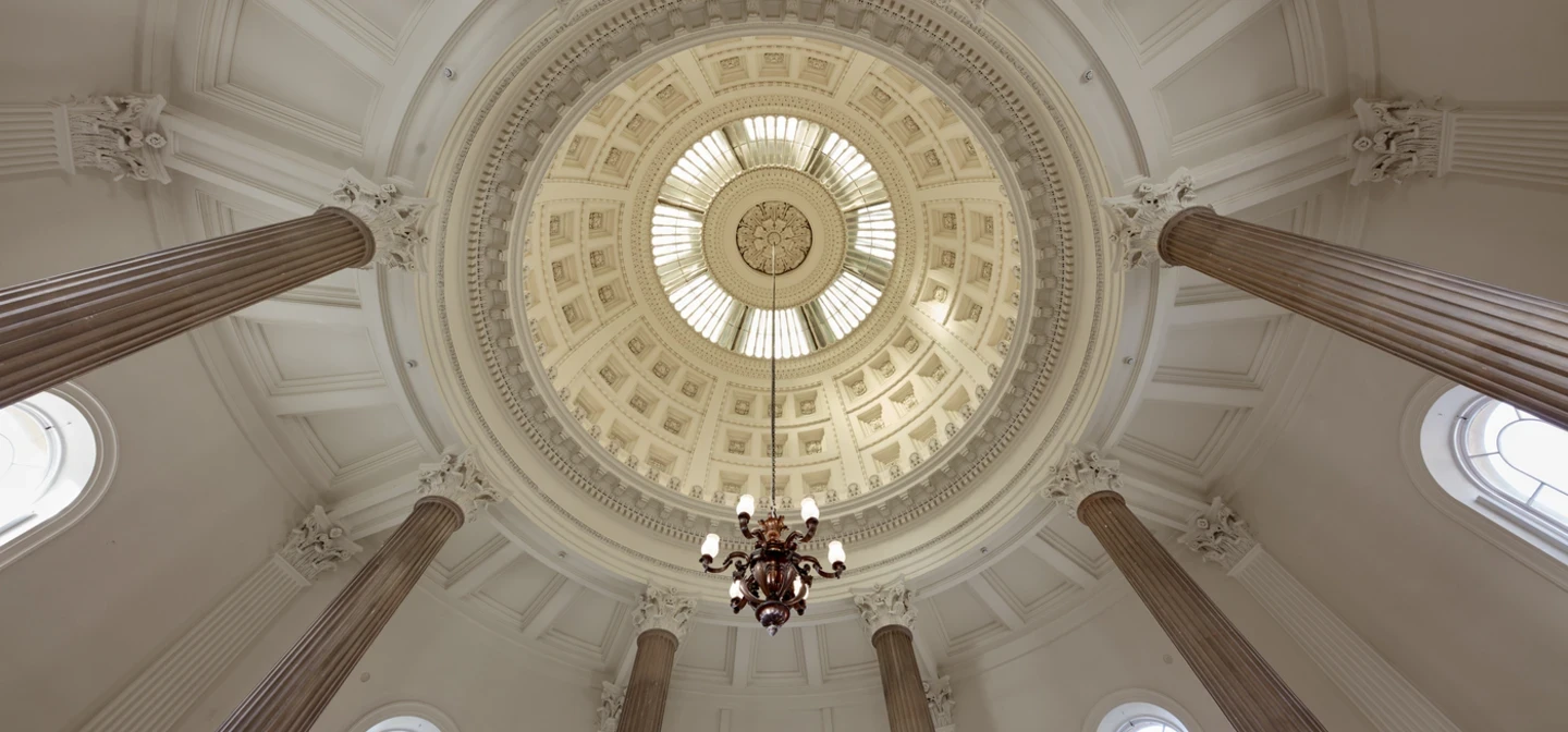 Inside chapel at Brompton Cemetery