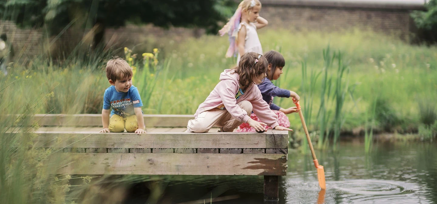 Children pond dipping