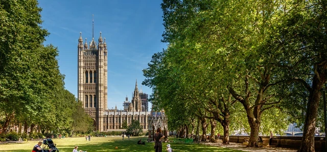 Victoria Tower Gardens in summer