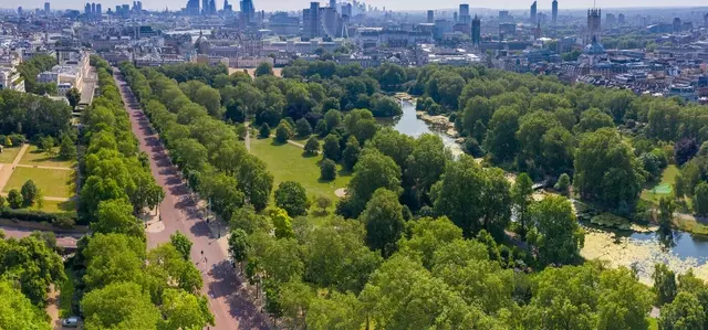 Drone view of St. James's Park