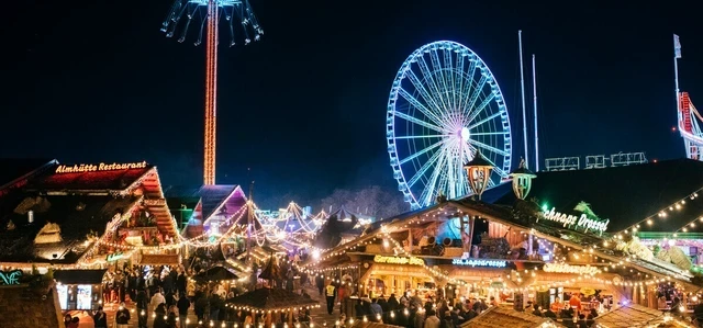 Hyde Park Winter Wonderland at night