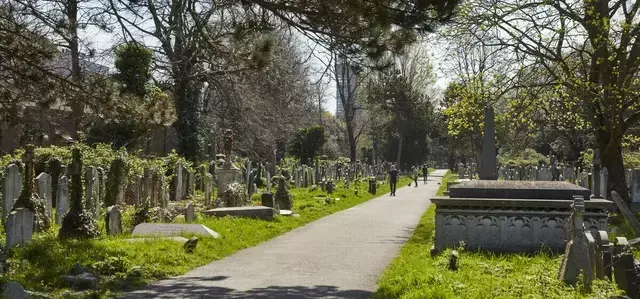 Brompton Cemetery in summer