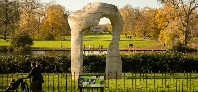 The Arch by Henry Moore in autumn