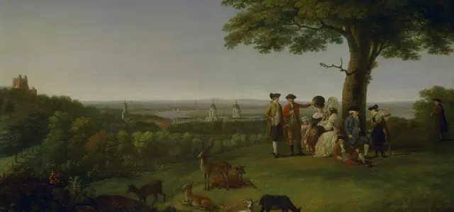 Painting of the view from One Tree Hill by John Feary, c.1779