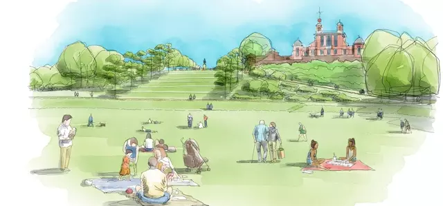 An artist impression of the Grand Ascent after the restoration works have taken place. 
