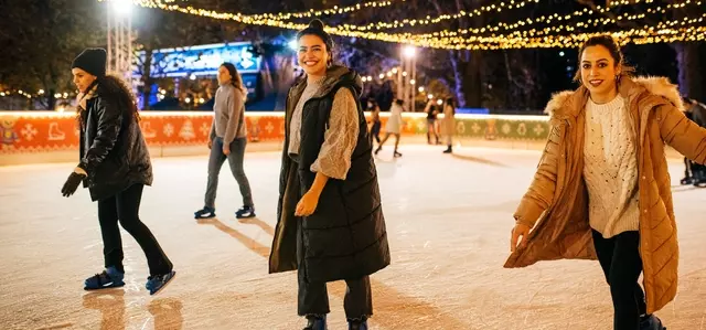 Ice skating at Winter Wonderland