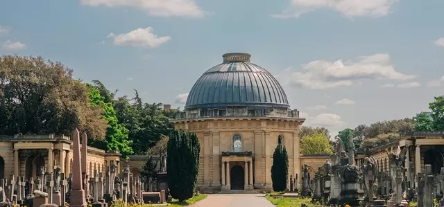 View of The Chapel in Brompton Cemetery